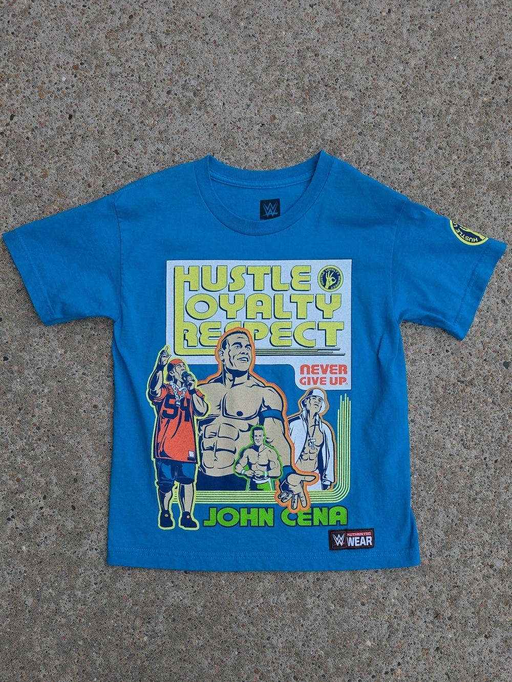 WWE John Cena Hustle Loyalty Respect You Can't See Me Throwback T-Shirt Size M